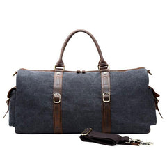 Mens Waxed Canvas Leather Large Weekender Bags Canvas Travel Bag for Men