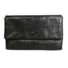 Handmade Leather Mens Clutch Cool Slim Wallet Zipper Clutch Wristlet Wallet for Men