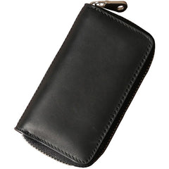 Handamde Genuine Leather Mens Cool Key Wallet Card Slim Wallet Key Holder Car Key Case for Men - imessengerbags