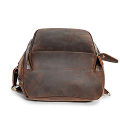 Badass Dark Brown Leather Men's Sling Bag Chest Bag Vintage One shoulder Backpack For Men - imessengerbags