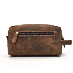 Portable Retro Mens Leather Zipper Clutch Purse Bag Clutch Bag For Men