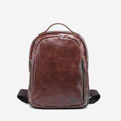 Cool Mens Leather School Backpack Satchel Backpacks Leather Travel Backpack for Men - imessengerbags