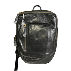 Genuine Leather Mens Cool Backpack Sling Bag Large Black Travel Bag Hiking Bag for men