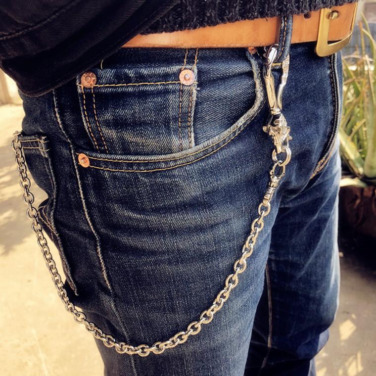 Cool Men's Women's Silver Bike Chain Long Biker Wallet Chain Pants Cha