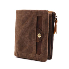 Mens Canvas Small Wallets for men Bifold Cool Men billfold Small Wallet - imessengerbags
