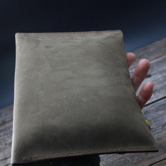 Handmade Vintage Mens Leather Clutch Wallet Cool Wristlet Wallet for Men
