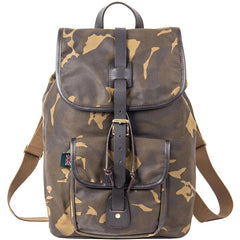 Camouflage Canvas Leather Mens Large 14'' Laptop Backpack College Backpack Hiking Backpack for Men - imessengerbags