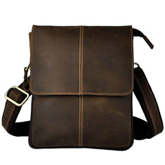 Mens Leather Small COURIER BAG Side Bag Waist Pouch Holster Belt Case Belt Pouch for Men - imessengerbags
