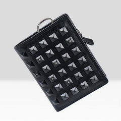 Genuine Leather Mens Cool billfold Leather Wallet Men Small Zipper Wallets for Men - imessengerbags
