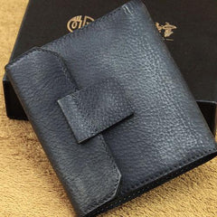 Handmade Mens Cool billfold Leather Wallet Men Small Wallets Trifold for Men - imessengerbags