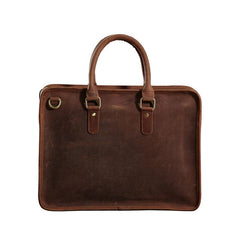 Handmade Leather Mens Cool Messenger Bag Briefcase Work Bag Business Bag Laptop Bag for men