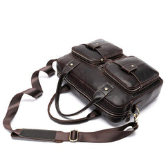 GENUINE LEATHER MENS Laptop BAG BRIEFCASE WORK BAG BUSINESS BAGS FOR MEN