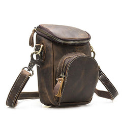 Leather Mens Cell Phone Holster Belt Pouch Mens Side Bag Shoulder Bag for Men