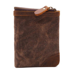 Mens Canvas Small Wallet for men Bifold Cool Men billfold Small Wallet - imessengerbags