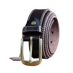 Genuine Leather Punk Rock Biker Trucker Mens Belt Men Black Coffee Belt for Men