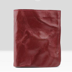Genuine Leather Mens Cool Slim Leather Wallet Men Small Wallets Bifold for Men - imessengerbags