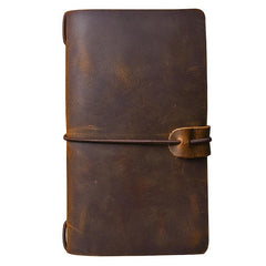 Brown Leather Mens Bifold Canvas Travel Clutch Bag Long Wallet For Men - imessengerbags