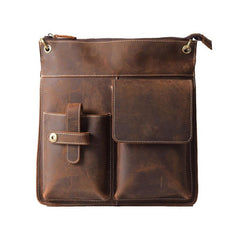 Cool Leather Mens Shoulder Bag Messenger Bag Chest Bag for men - imessengerbags