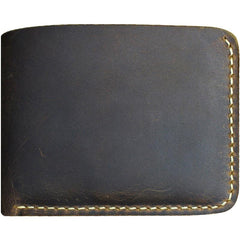 Handmade Leather Mens Cool Slim Leather Wallet Men billfold Wallets Bifold for Men - imessengerbags