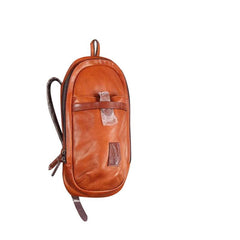 Genuine Leather Mens Cool Chest Bag Sling Bag Crossbody Bag Travel Bag Hiking Bag for men - imessengerbags