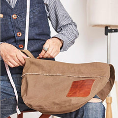 Mens Canvas Cool Side Bag Messenger Bag Canvas Saddle Shoulder Bag for Men - imessengerbags