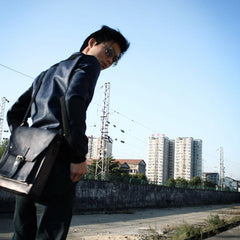 Cool Handmade Leather Mens Backpack Travel Backpack Messenger Bag for men - imessengerbags