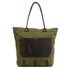 Mens Waxed Canvas Large Tote Bag Canvas Handbag Canvas Shoulder Bag for Men