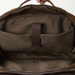 Leather Mens Vintage Large Brown Messenger Bag Laptop Shoulder Bag for Men