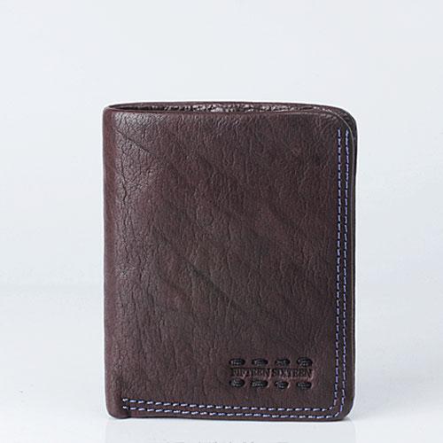 Genuine Leather Mens Cool Slim Leather Wallet Men Small Wallets Bifold for Men - imessengerbags