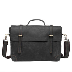 Cool Leather Mens 14inch Laptop Bag Briefcase Work Handbag Business Bag for Men