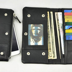 Cool Leather Mens Long Wallet Vintage Leather Long Wallet for Men - imessengerbags