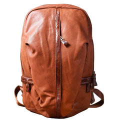 Genuine Leather Mens Cool Backpack Sling Bag Large Travel Bag Hiking Bag for men - imessengerbags