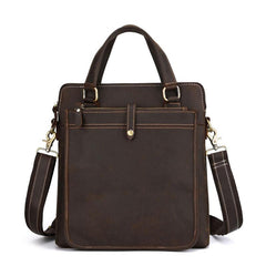 Vintage Leather Mens Briefcase Handbags 10inch Shoulder Bag Business Bag For Men