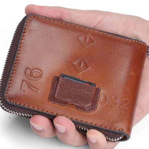 Handmade Mens Cool billfold Leather Wallet Men Small Wallets Bifold for Men - imessengerbags