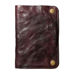 Handmade Genuine Leather Mens Cool Slim Leather Wallet Men Small Wallets Bifold for Men