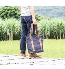 Casual Canvas Mens Womens Large 14‘’ Khaki Handbag Tote Bag Brown Shoulder Bag Tote Purse For Men - imessengerbags