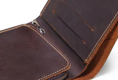 Cool Mens Leather billfold Wallet Leather Small Wallet Bifold Slim Wallets For Men - imessengerbags
