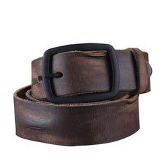 Genuine Leather Punk Rock Biker Trucker Mens Belt Men Black Coffee Belt for Men - imessengerbags