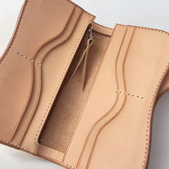 Handmade Leather Biker Wallet Mens Cool Chain Wallet Trucker Wallet with Chain
