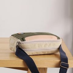 Canvas Leather Mens Womens Green Small 10'' Side Bag Blue Messenger Bag Small Courier Bag For Men - imessengerbags