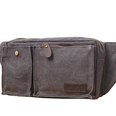Canvas Mens Fanny Pack Canvas Waist Bag Small Canvas Chest Bag for Men - imessengerbags