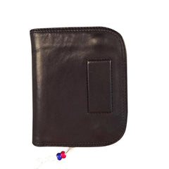 Genuine Leather Mens Cool billfold Long Leather Wallet Men Small Wallets Bifold for Men - imessengerbags