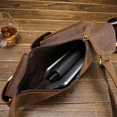 Leather Mens Sling Bag Chest Bag Cool Sling Shoulder Bag Sling Backpack for men - imessengerbags