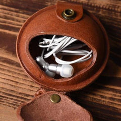 Handmade Leather Mens Cool Change Coin Wallet Coin Holder Coin Pouch Case for Men - imessengerbags