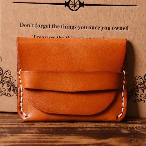 Handmade Mens Cool billfold Leather Wallet Men Small Card Slim Wallets Bifold for Men - imessengerbags