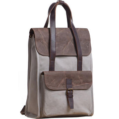 Cool Canvas Gray Mens Handbag Canvas Backpack Canvas Travel Bag for Men