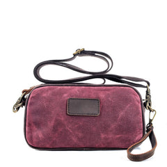 Cool Canvas Mens Green Clutch Bag Mini Side Bag Gray Small Messenger Bag For Men - imessengerbags