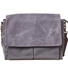 Mens Canvas Gray Cool Side Bag Messenger Bag Canvas Shoulder Bag for Men