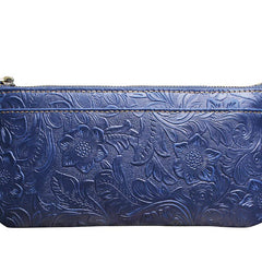 Handmade Leather Mens Cool Zipper Phone Travel Long Wallet Holder Slim Clutch Wallets for Men - imessengerbags