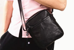 Cool Leather Mens Small Messenger Bag Cool Crossbody Bags for men